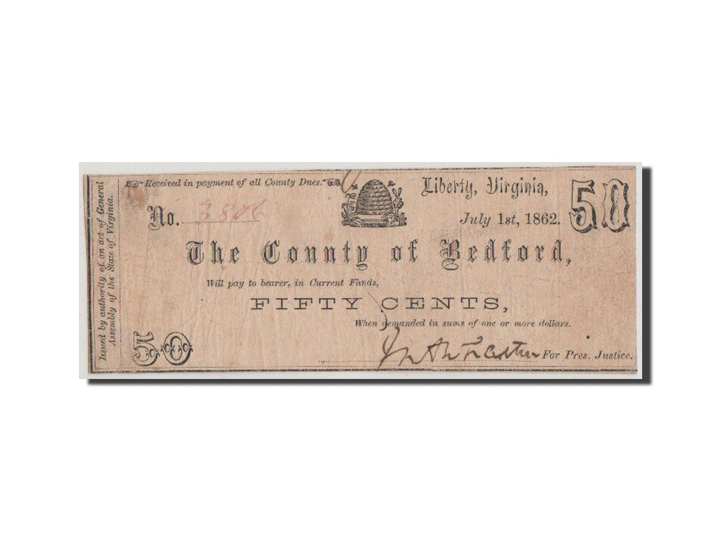 Geldschein, Vereinigte Staaten, 50 Cents, 1862, S+