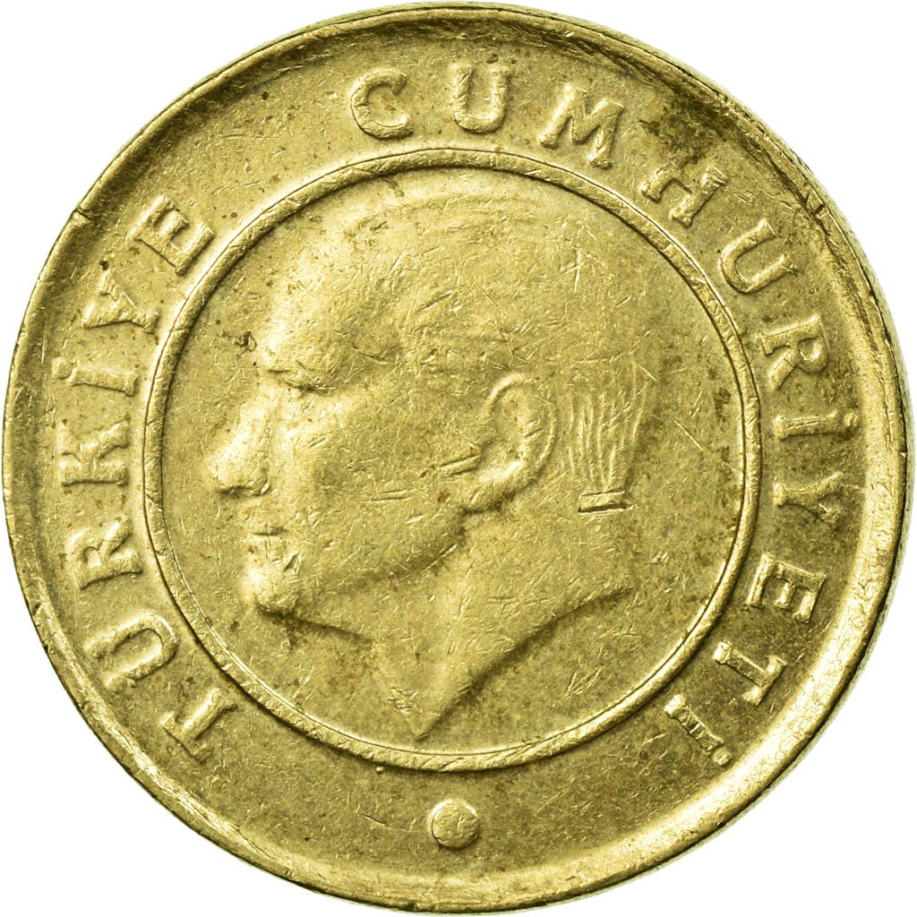 Moneta, Turcja, 10 Kurus, 2012, EF(40-45), Mosiądz, KM:1241