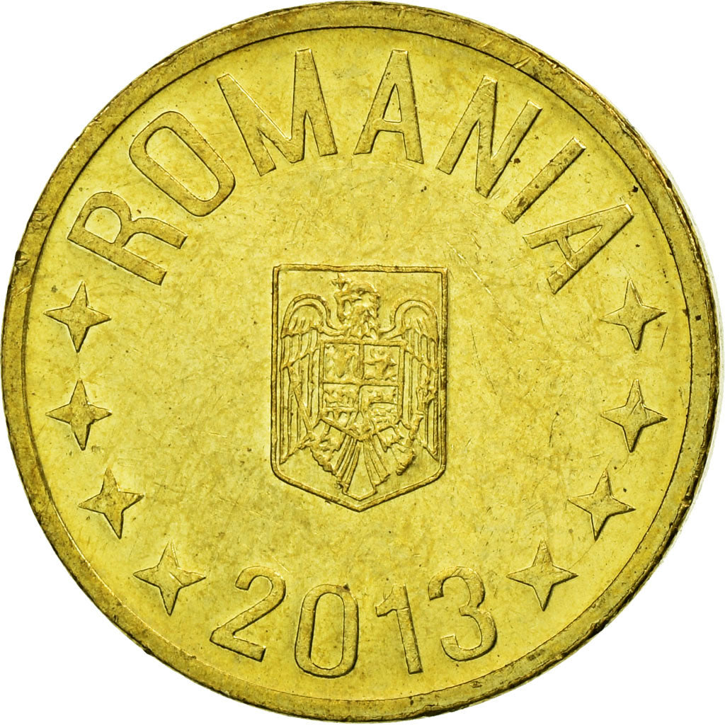 Coin, Romania, Ban, 2013, EF(40-45), Brass plated steel, KM:189
