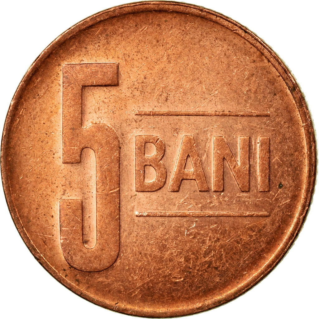 Coin, Romania, 5 Bani, 2013, EF(40-45), Copper Clad Steel