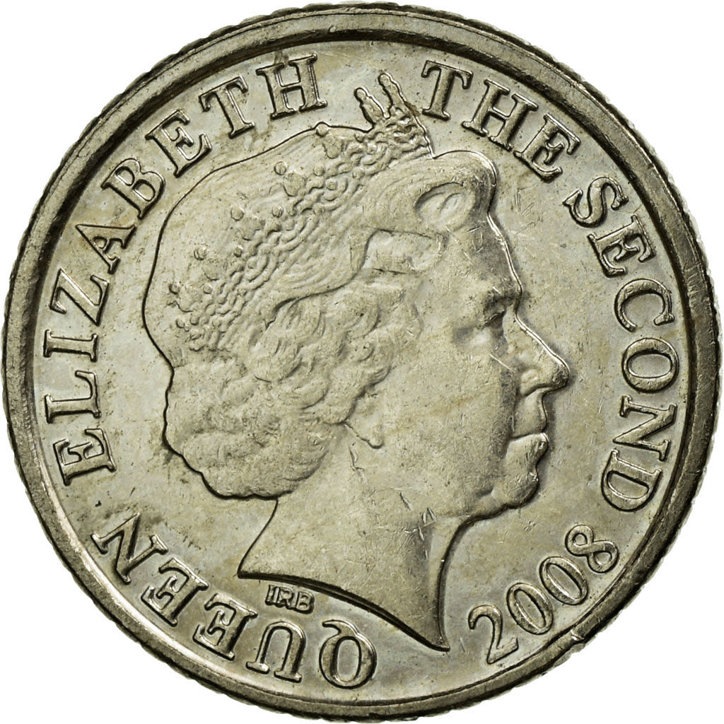 Coin, Jersey, Elizabeth II, 5 Pence, 2008, EF(40-45), Copper-nickel, KM:105