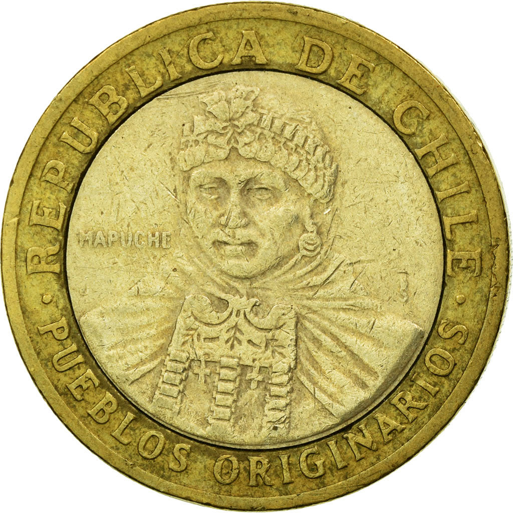 Coin, Chile, 100 Pesos, 2006, Santiago, VF(30-35), Bi-Metallic, KM:236