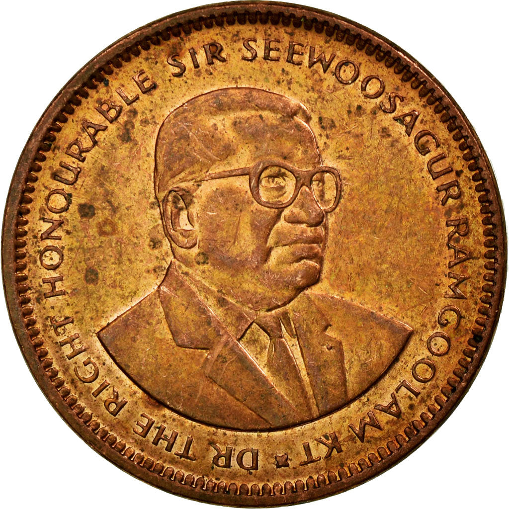 Coin, Mauritius, 5 Cents, 2003, EF(40-45), Copper Plated Steel, KM:52