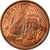 Moneda, Brasil, 5 Centavos, 2011, MBC, Cobre chapado en acero, KM:648