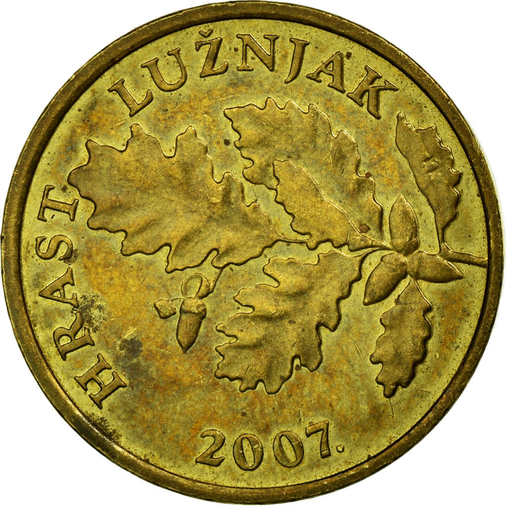 Coin, Croatia, 5 Lipa, 2007, EF(40-45), Brass plated steel, KM:5