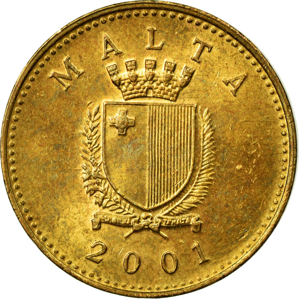 Moneda, Malta, Cent, 2001, MBC, Níquel - latón, KM:93