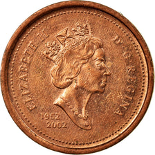 Coin, Canada, Elizabeth II, Cent, 2002, Royal Canadian Mint, EF(40-45), Silver