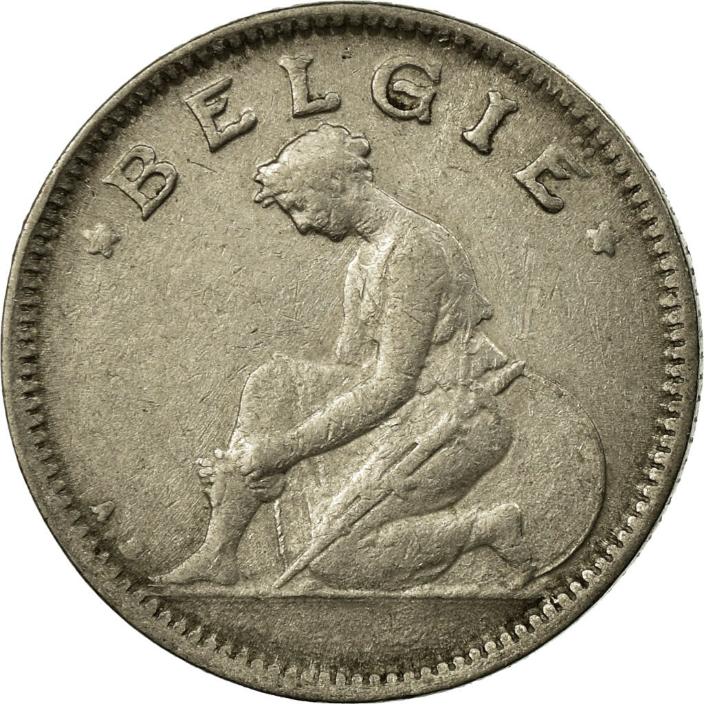 Coin, Belgium, 50 Centimes, 1933, EF(40-45), Nickel, KM:88