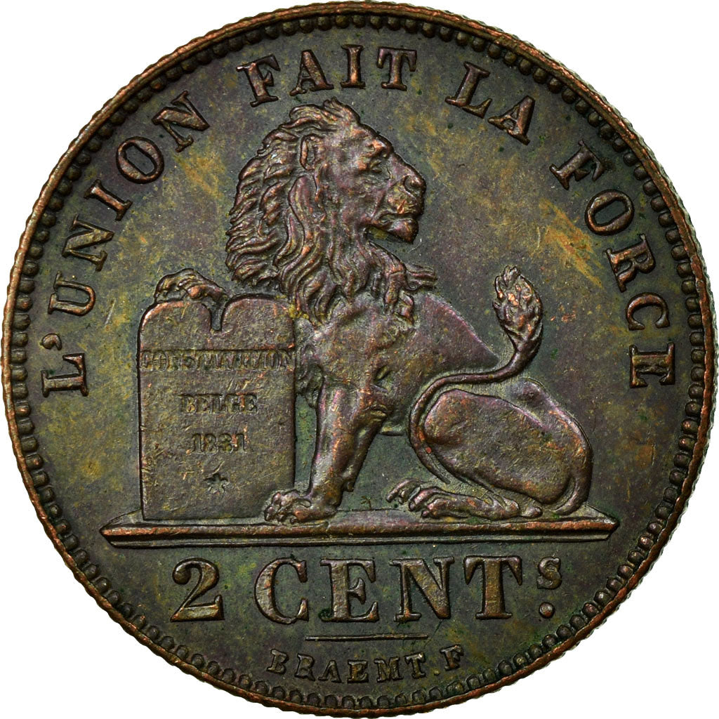 Coin, Belgium, Albert I, 2 Centimes, 1914, VF(30-35), Copper, KM:64