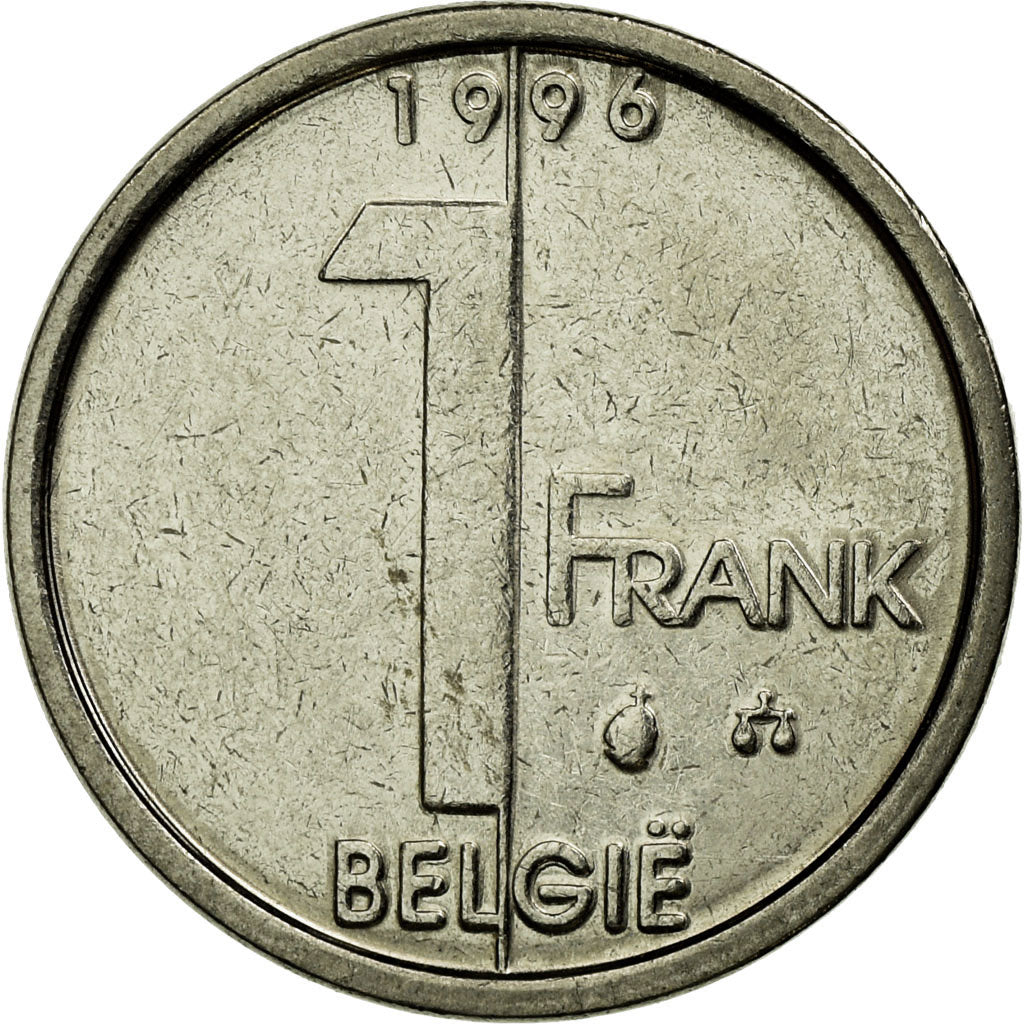 Moneta, Belgio, Albert II, Franc, 1996, BB, Ferro placcato nichel, KM:188