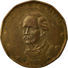 Coin, Dominican Republic, Peso, 2008, VF(30-35), Brass, KM:80.2