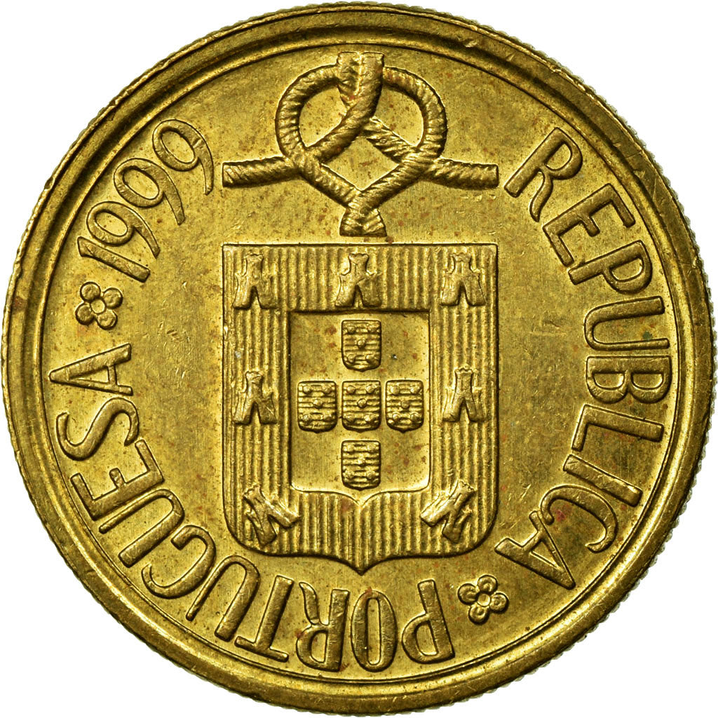 Coin, Portugal, 5 Escudos, 1999, EF(40-45), Nickel-brass, KM:632