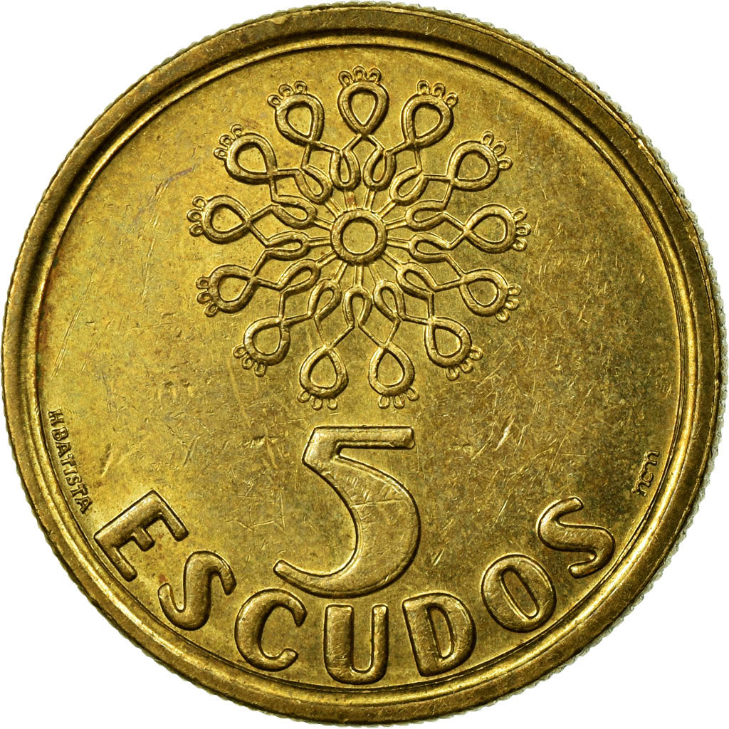 Coin, Portugal, 5 Escudos, 1999, EF(40-45), Nickel-brass, KM:632