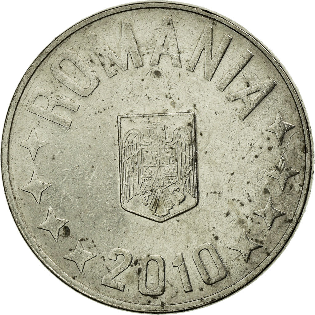 Coin, Romania, 10 Bani, 2010, Bucharest, EF(40-45), Nickel plated steel, KM:191