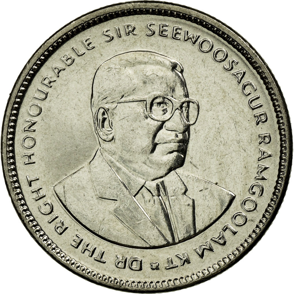 Coin, Mauritius, 20 Cents, 2012, EF(40-45), Nickel plated steel, KM:53