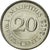 Coin, Mauritius, 20 Cents, 2012, EF(40-45), Nickel plated steel, KM:53