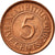 Moneta, Mauritius, 5 Cents, 2010, EF(40-45), Miedź platerowana stalą, KM:52