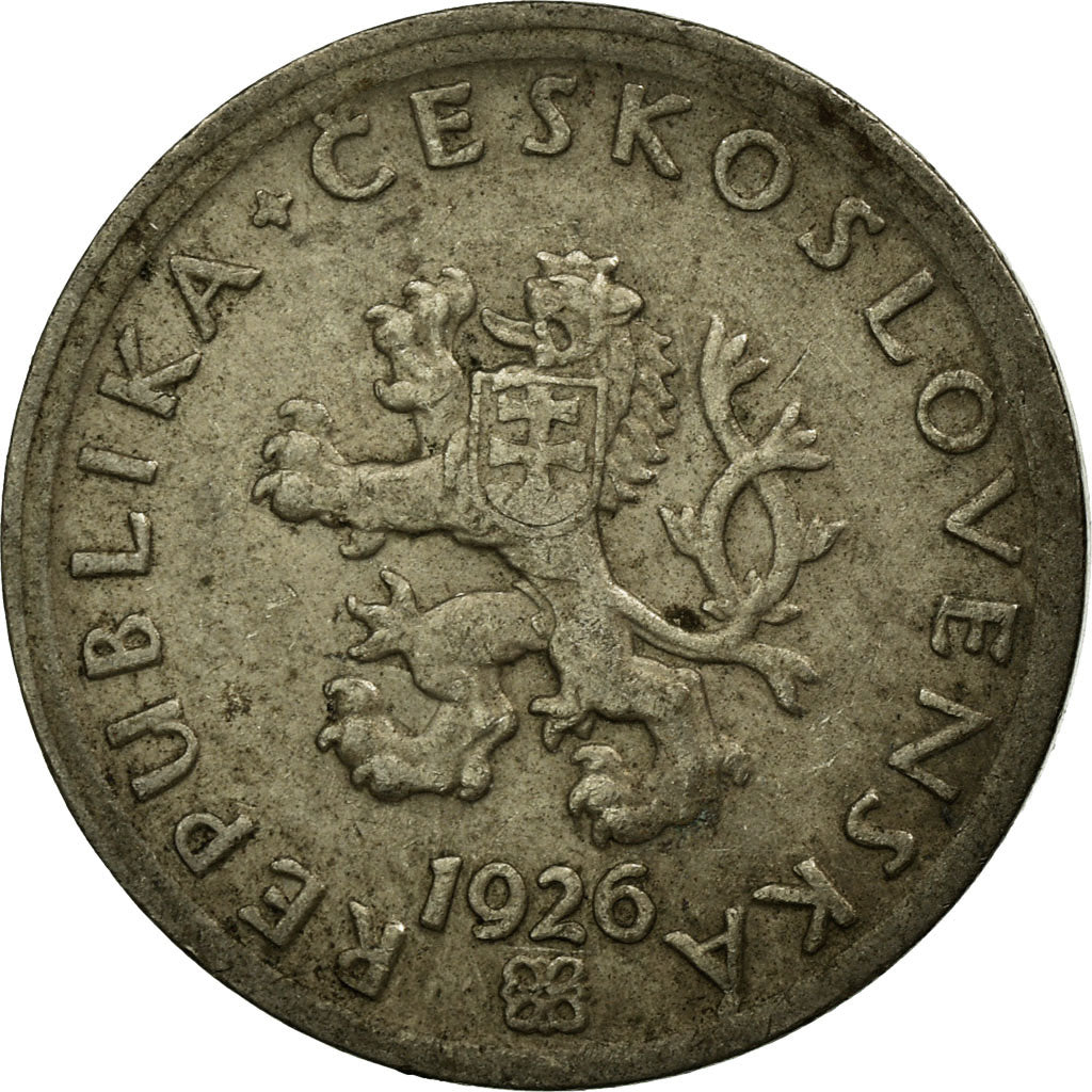 Coin, Czechoslovakia, 20 Haleru, 1926, VF(30-35), Copper-nickel, KM:1