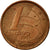 Coin, Brazil, Centavo, 2001, EF(40-45), Copper Plated Steel, KM:647