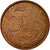 Monnaie, Brésil, 5 Centavos, 2005, TTB, Copper Plated Steel, KM:648