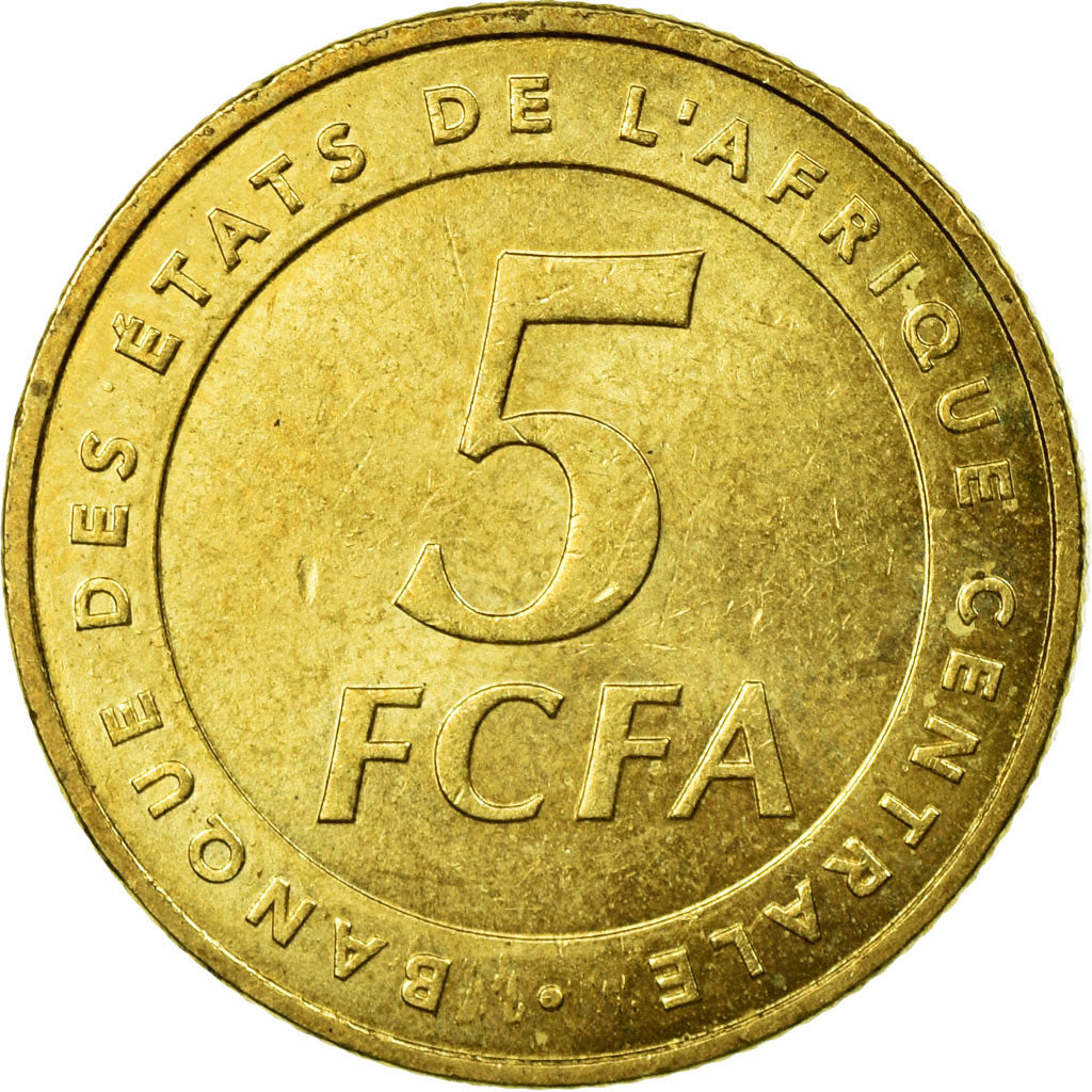 Coin, Central African States, 5 Francs, 2006, Paris, EF(40-45), Brass, KM:18