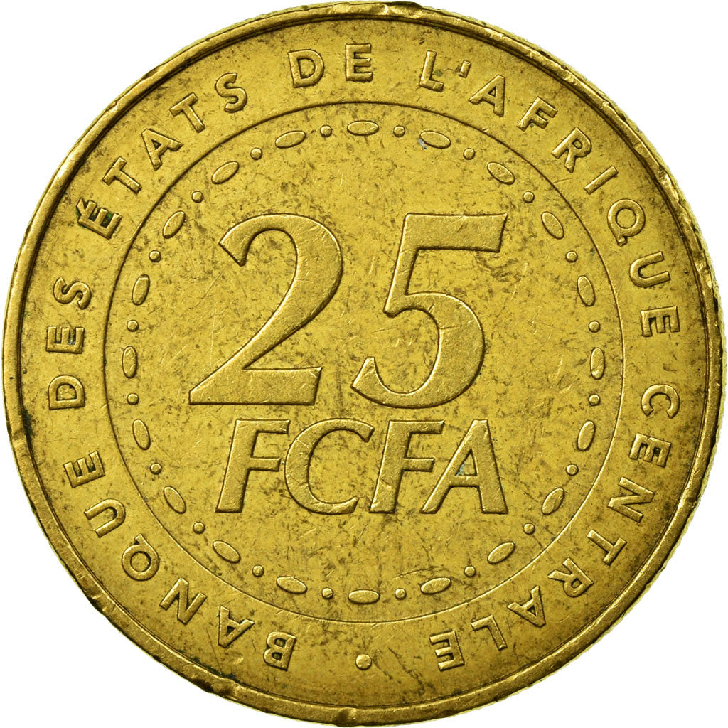 Coin, Central African States, 25 Francs, 2006, Paris, EF(40-45), Brass, KM:20