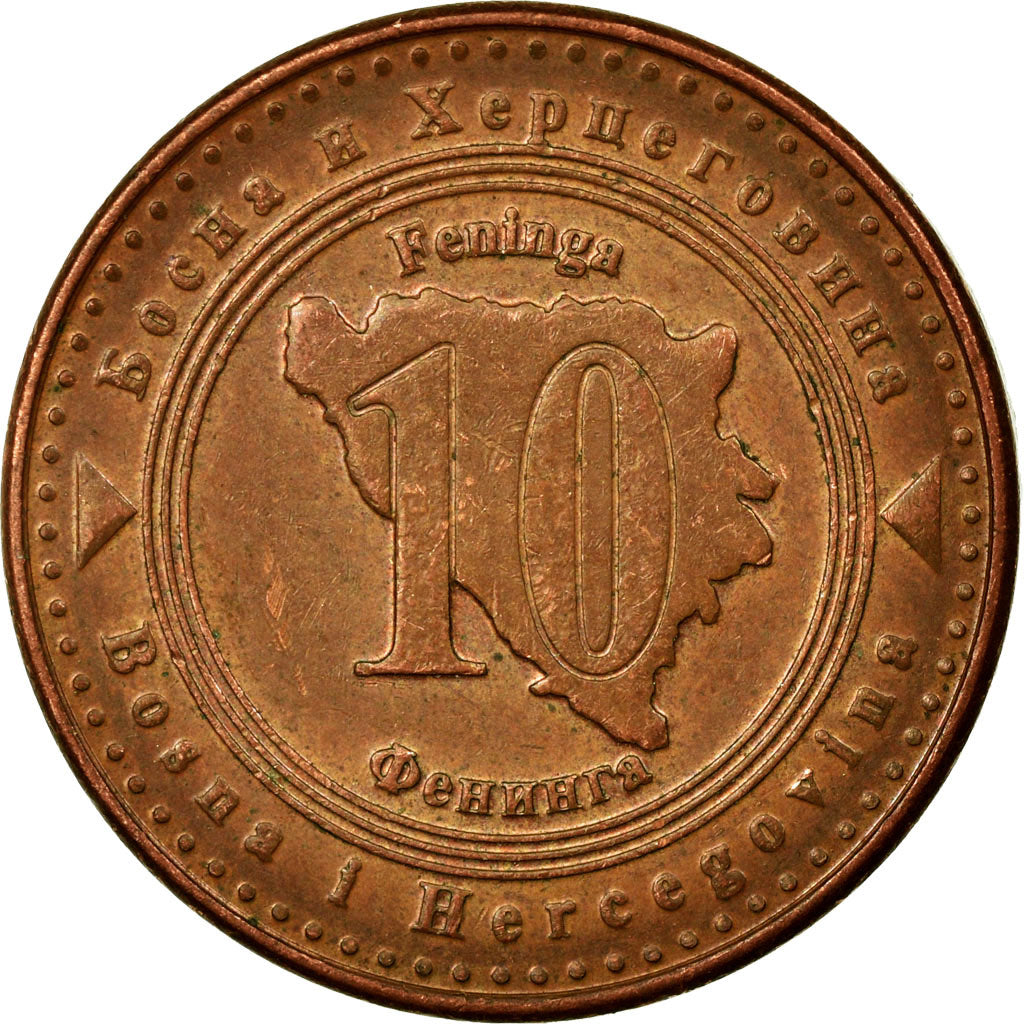 Coin, BOSNIA-HERZEGOVINA, 10 Feninga, 2011, EF(40-45), Copper Plated Steel