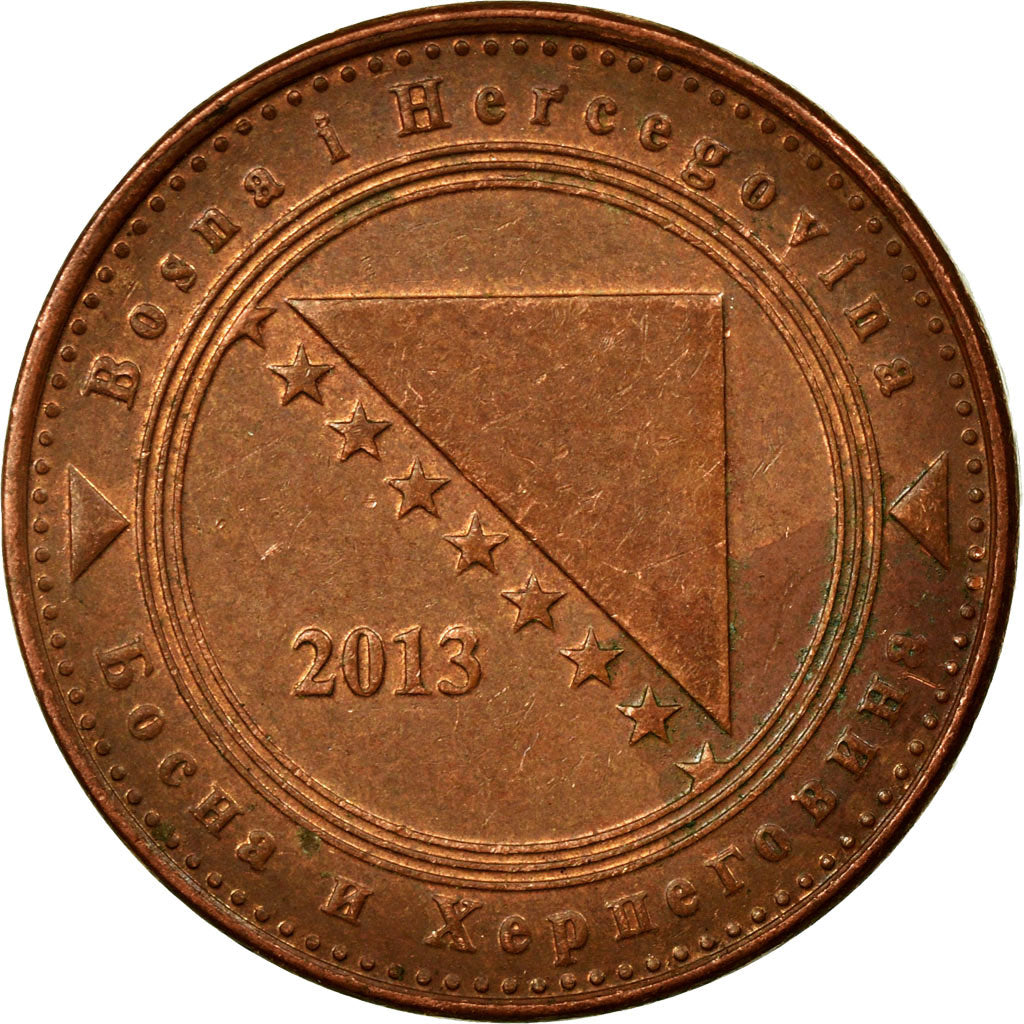 Moneta, BOSNIA-ERZEGOVINA, 10 Feninga, 2013, BB, Acciaio placcato rame