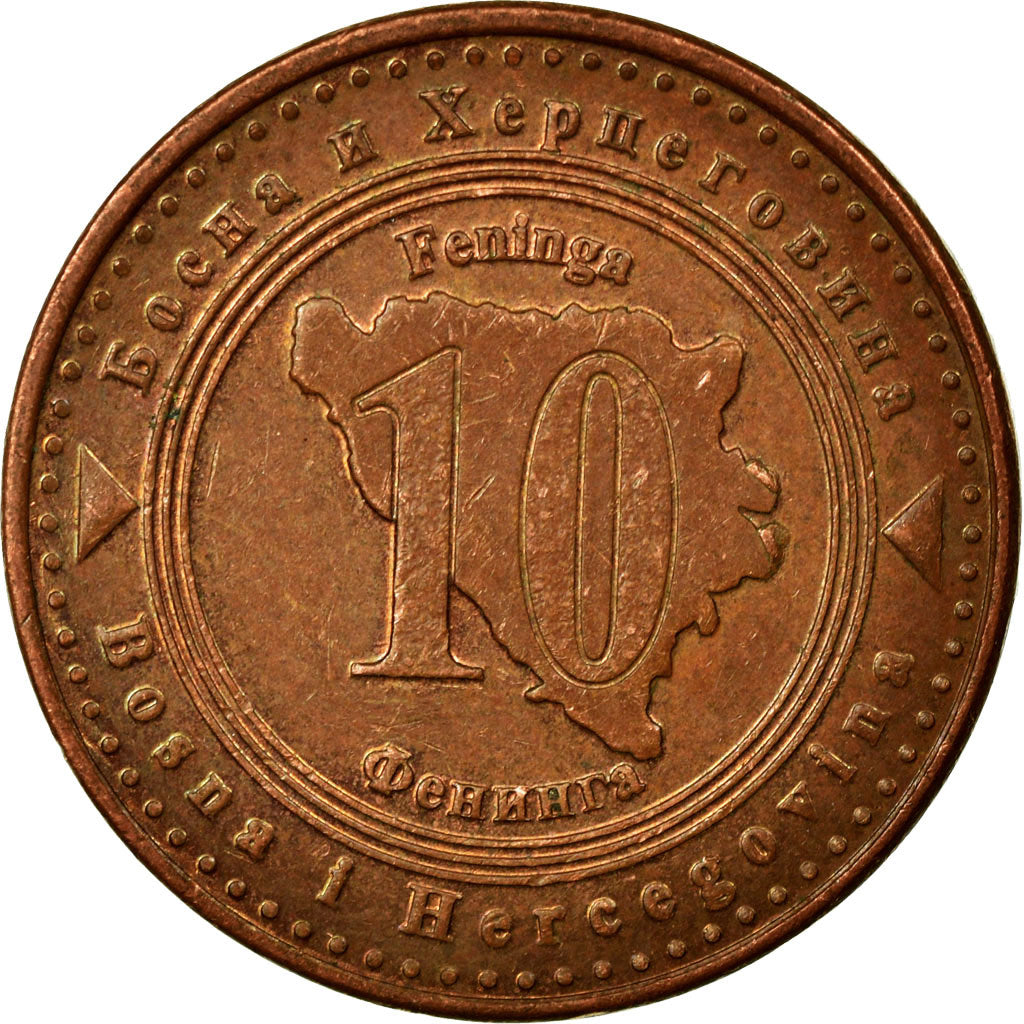Moneta, BOSNIA-ERZEGOVINA, 10 Feninga, 2013, BB, Acciaio placcato rame