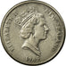 Moneta, Nowa Zelandia, Elizabeth II, 5 Cents, 1989, EF(40-45), Miedź-Nikiel