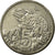 Moneta, Nowa Zelandia, Elizabeth II, 5 Cents, 1989, EF(40-45), Miedź-Nikiel