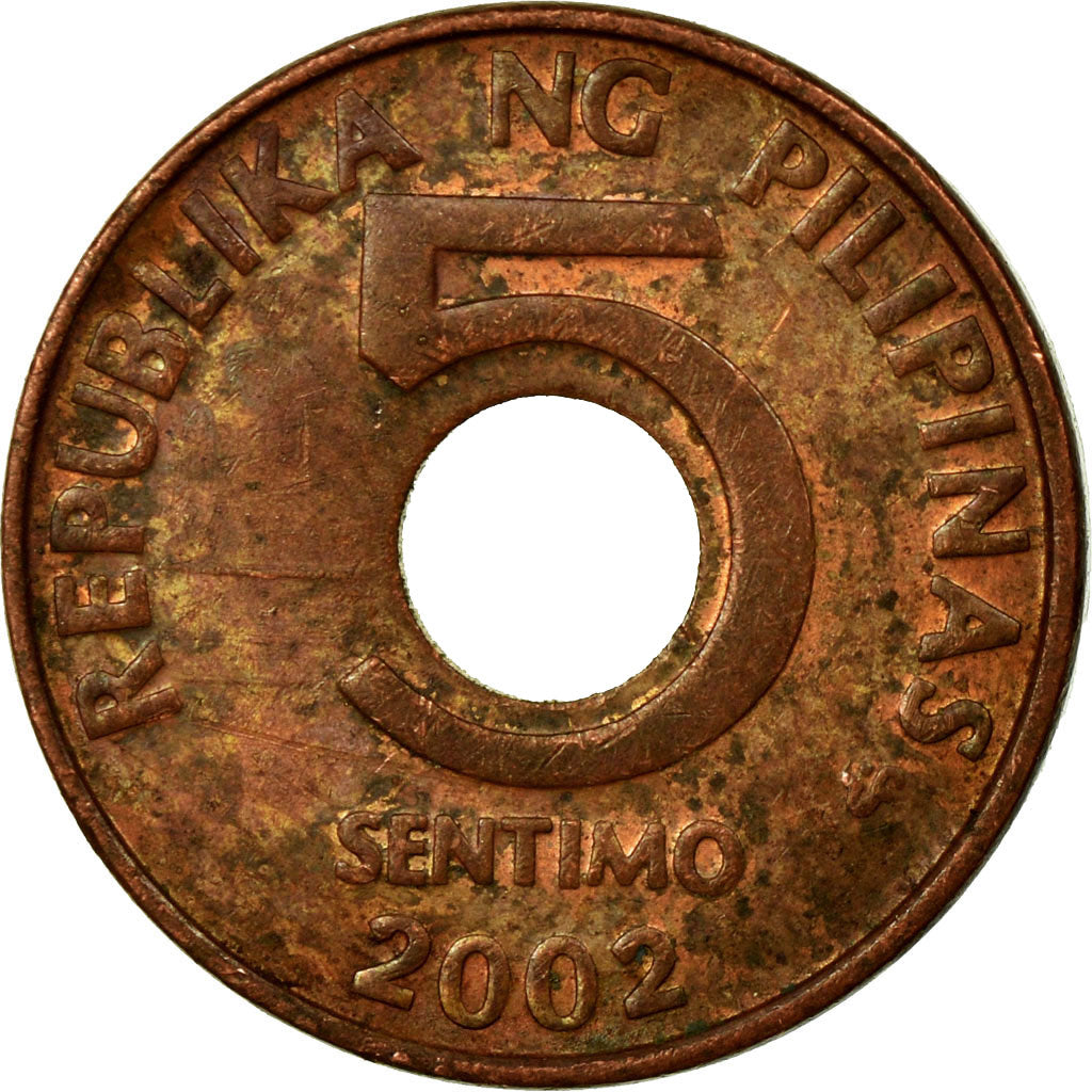 Coin, Philippines, 5 Piso, 1993, EF(40-45), Nickel-brass, KM:259