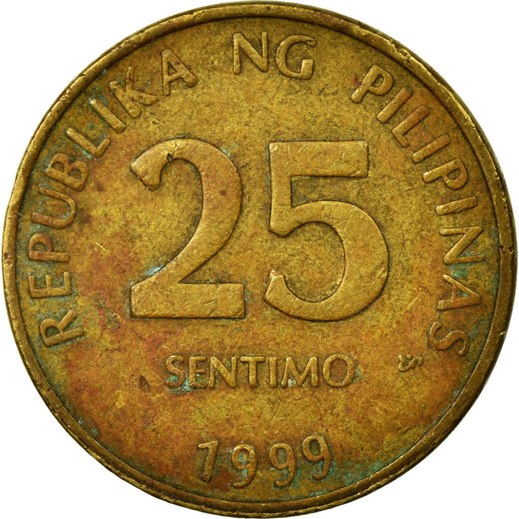 Monnaie, Philippines, 25 Sentimos, 1999, TB+, Laiton, KM:271