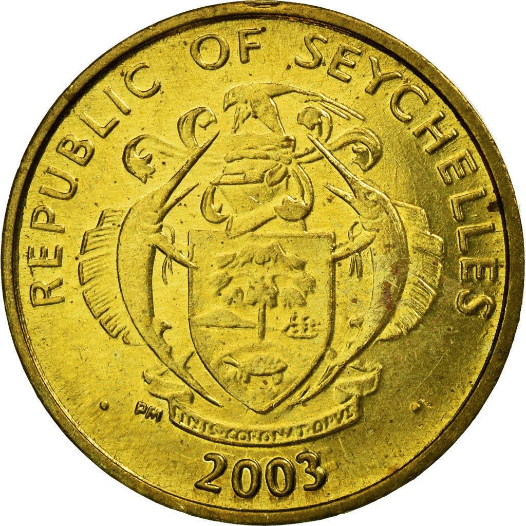 Coin, Seychelles, 5 Cents, 2003, British Royal Mint, EF(40-45), Brass, KM:47.2