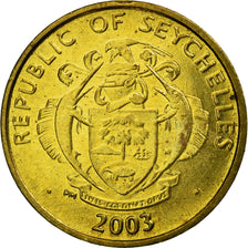 Coin, Seychelles, 5 Cents, 2003, British Royal Mint, EF(40-45), Brass, KM:47.2