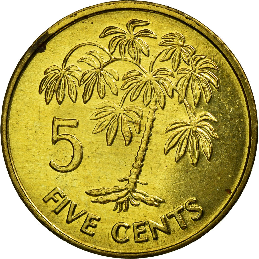 Coin, Seychelles, 5 Cents, 2003, British Royal Mint, EF(40-45), Brass, KM:47.2