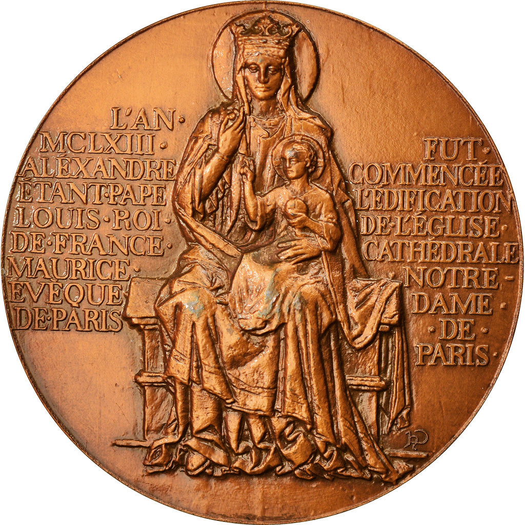 France, Medal, Cinquantenaire de Notre Dame de Paris, 1963, Dropsy, MS(63)