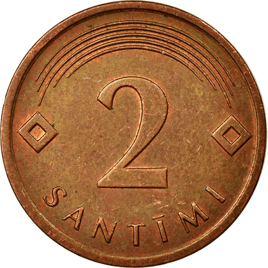 Coin, Latvia, 2 Santimi, 2009, EF(40-45), Copper Clad Steel, KM:21