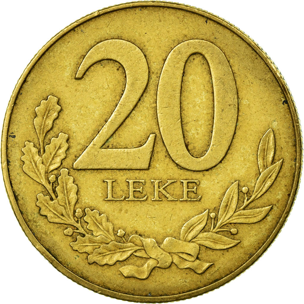 Münze, Albania, 20 Leke, 2000, SS, Aluminum-Bronze, KM:78