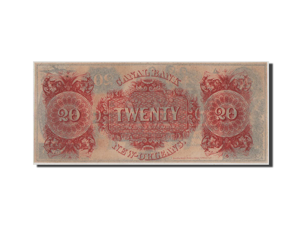 Etats-Unis, Obsolètes, Louisiana, Canal Bank, 20 Dollars 18__