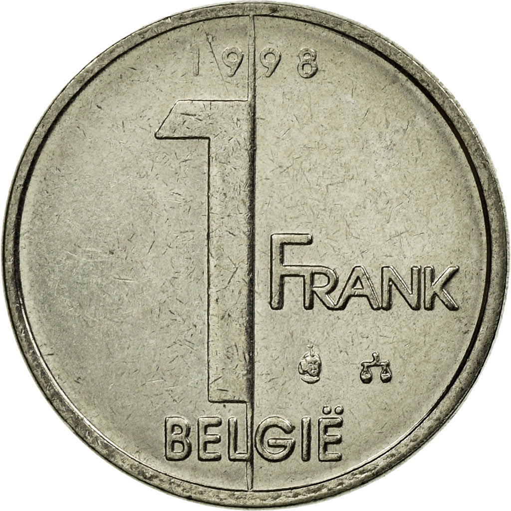 Moneta, Belgio, Albert II, Franc, 1998, BB, Ferro placcato nichel, KM:188