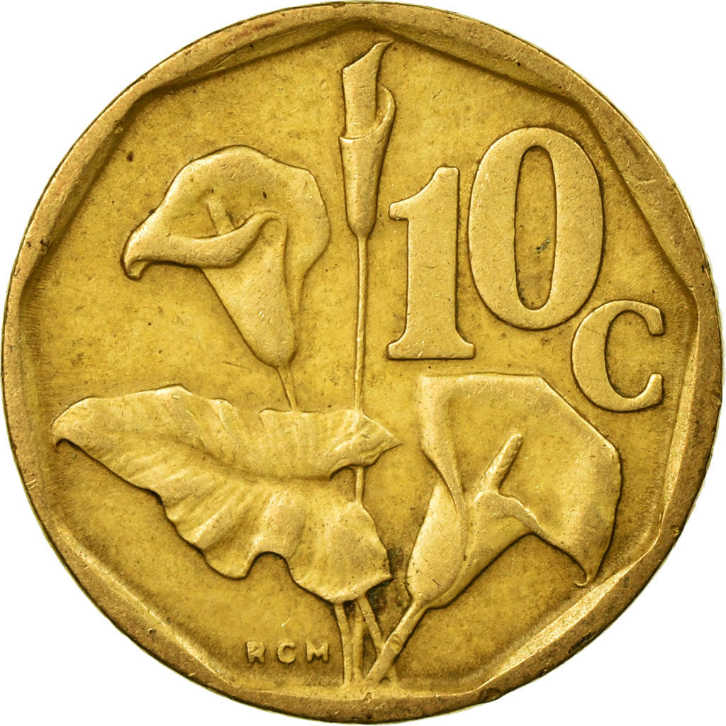 Coin, South Africa, 10 Cents, 1992, VF(20-25), Bronze Plated Steel, KM:135