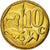Moneda, Sudáfrica, 10 Cents, 2010, Pretoria, MBC, Bronce chapado en acero