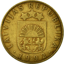 Monnaie, Latvia, 20 Santimu, 1992, TTB, Brass plated steel, KM:22.2