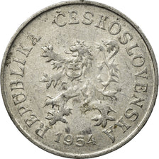 Coin, Czechoslovakia, 5 Haleru, 1954, VF(30-35), Aluminum, KM:37