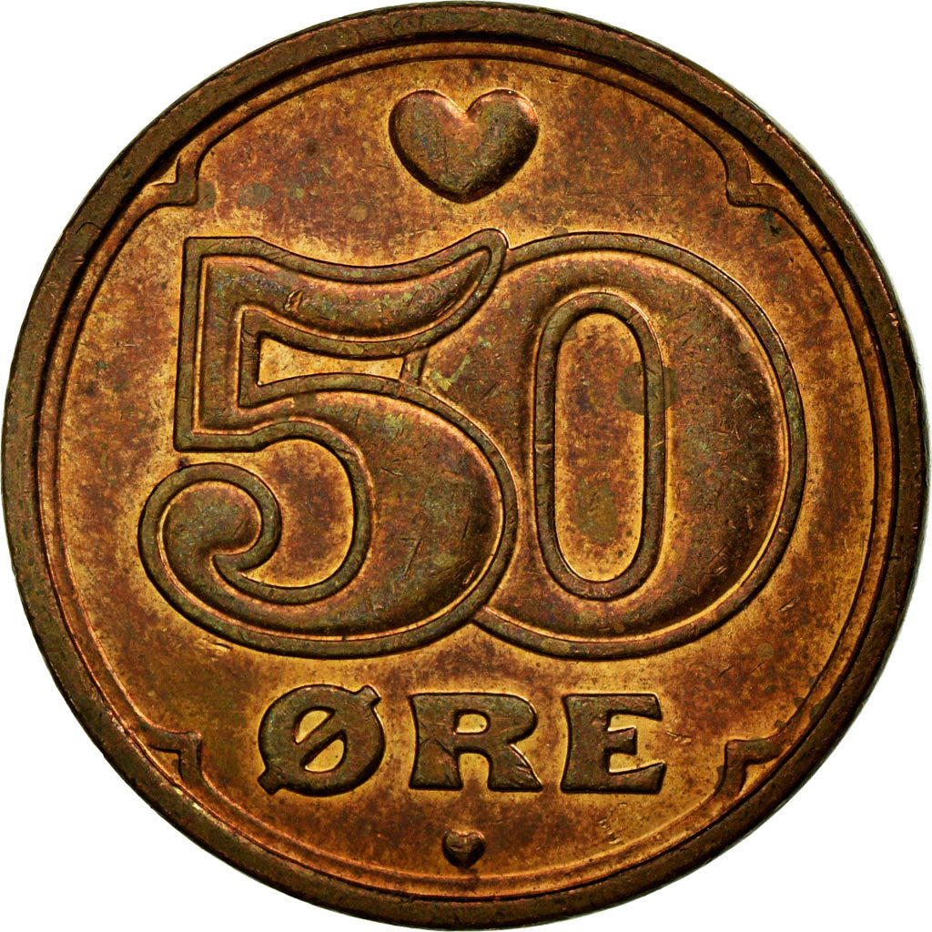 Moneta, Danimarca, Margrethe II, 50 Öre, 2007, Brondby, BB, Bronzo, KM:866.3