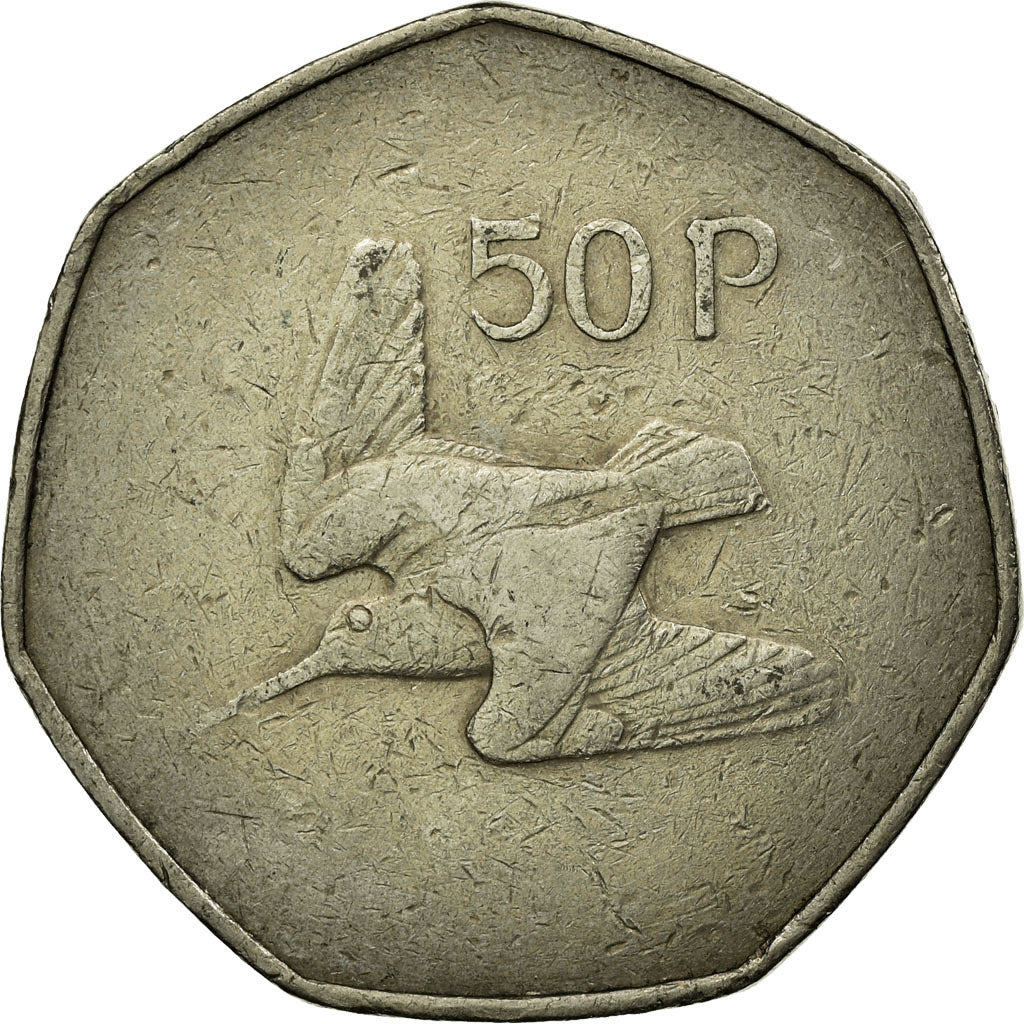 Coin, IRELAND REPUBLIC, 50 Pence, 1975, EF(40-45), Copper-nickel, KM:24