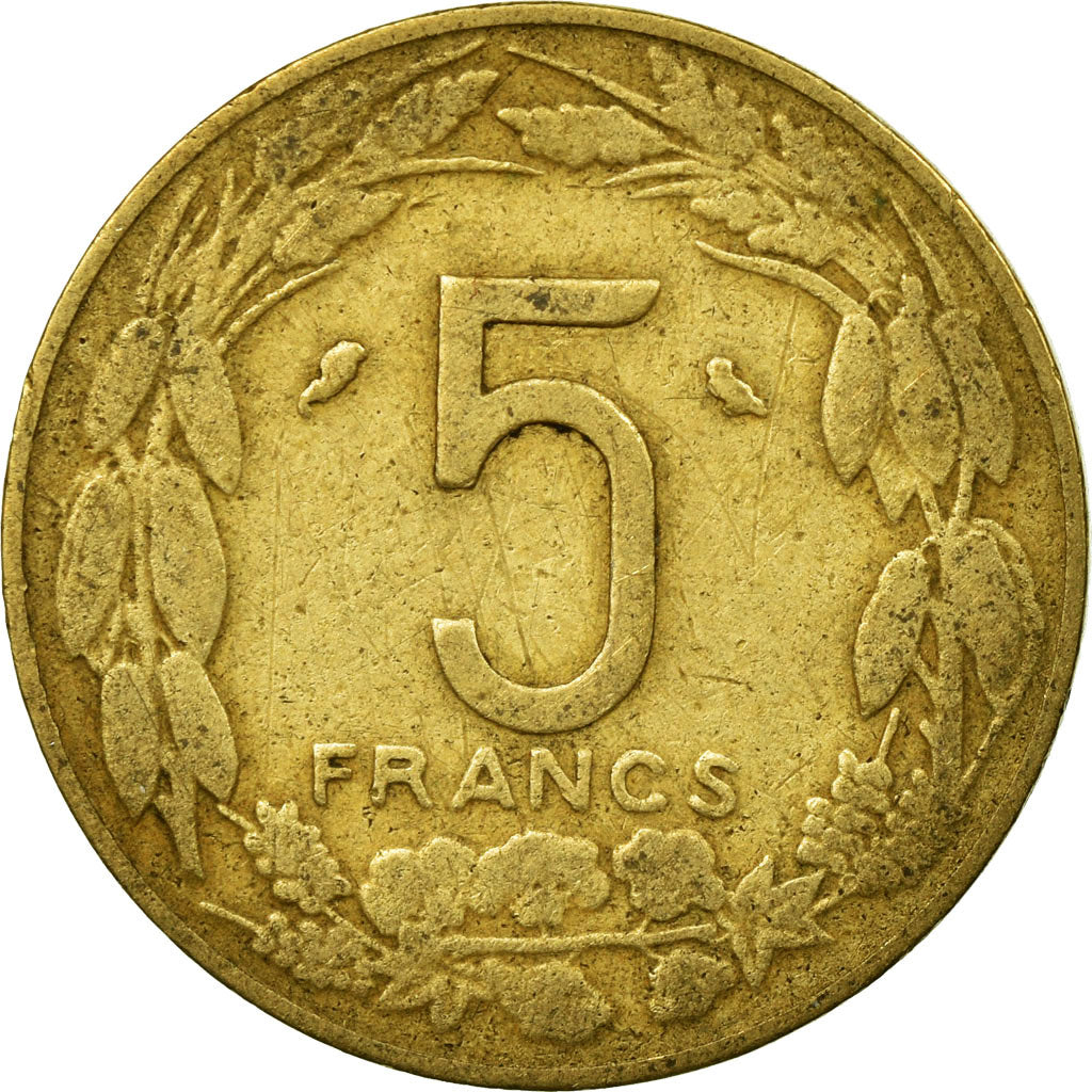 Moneta, Stati dell’Africa equatoriale, 5 Francs, 1965, Paris, MB+
