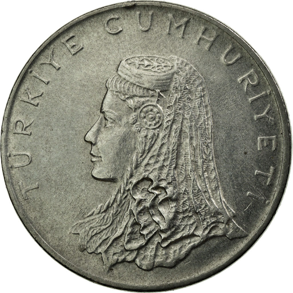 Moneta, Turcja, 50 Kurus, 1973, EF(40-45), Stal nierdzewna, KM:899