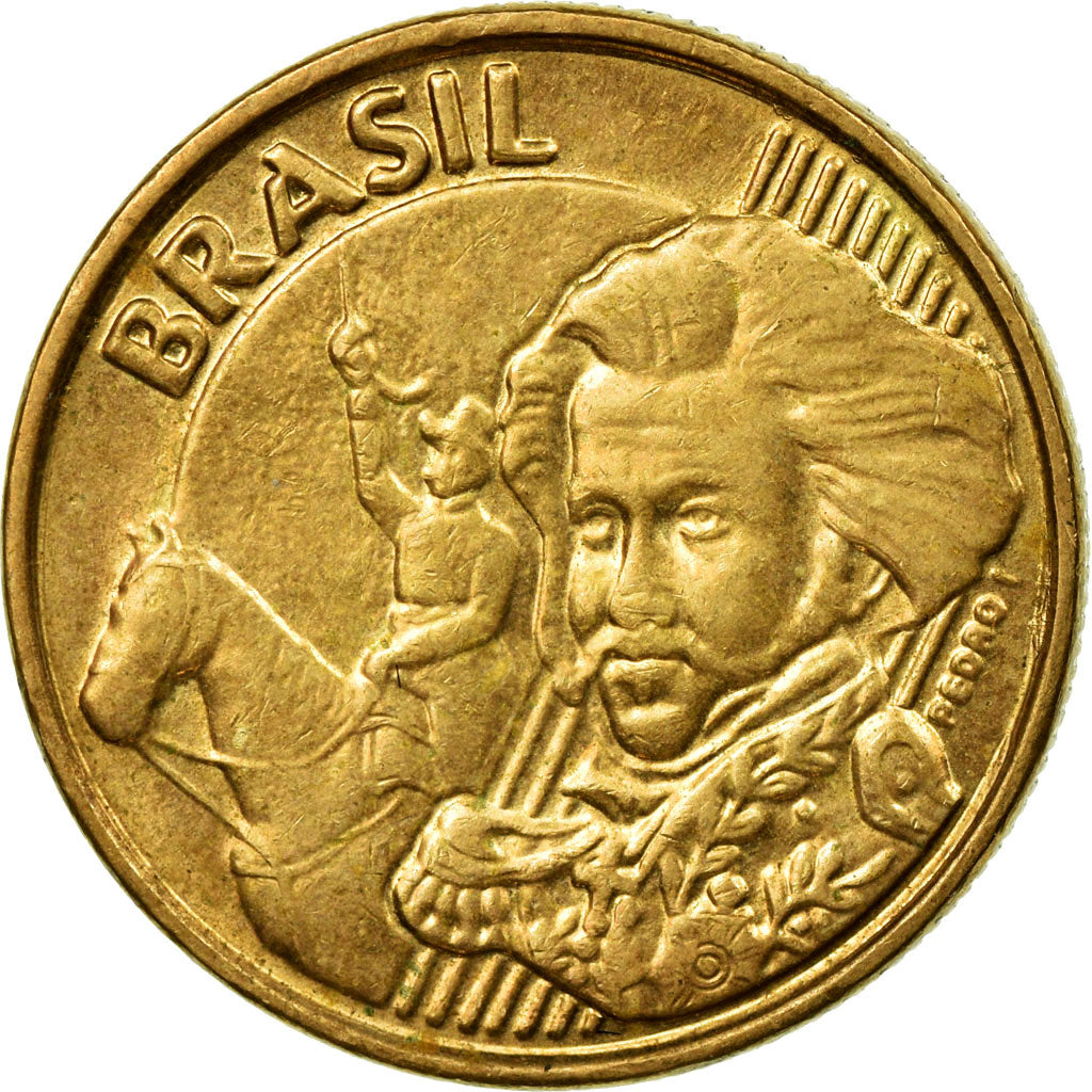 Moneta, Brasile, 10 Centavos, 2014, BB, Acciaio placcato in bronzo